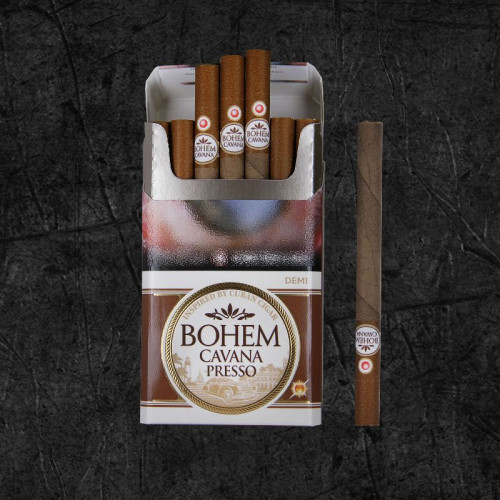 Сигариллы Бохем Деми Кавана Прессо (Bohem Demi - Cavana Presso) Сигариллы со вкусом карамельный макиато и абрикос, формата Деми